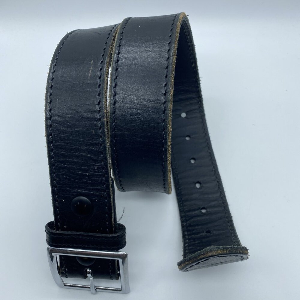 Boston Leather Black Genuine Leather Belt 6505 Men's Size L